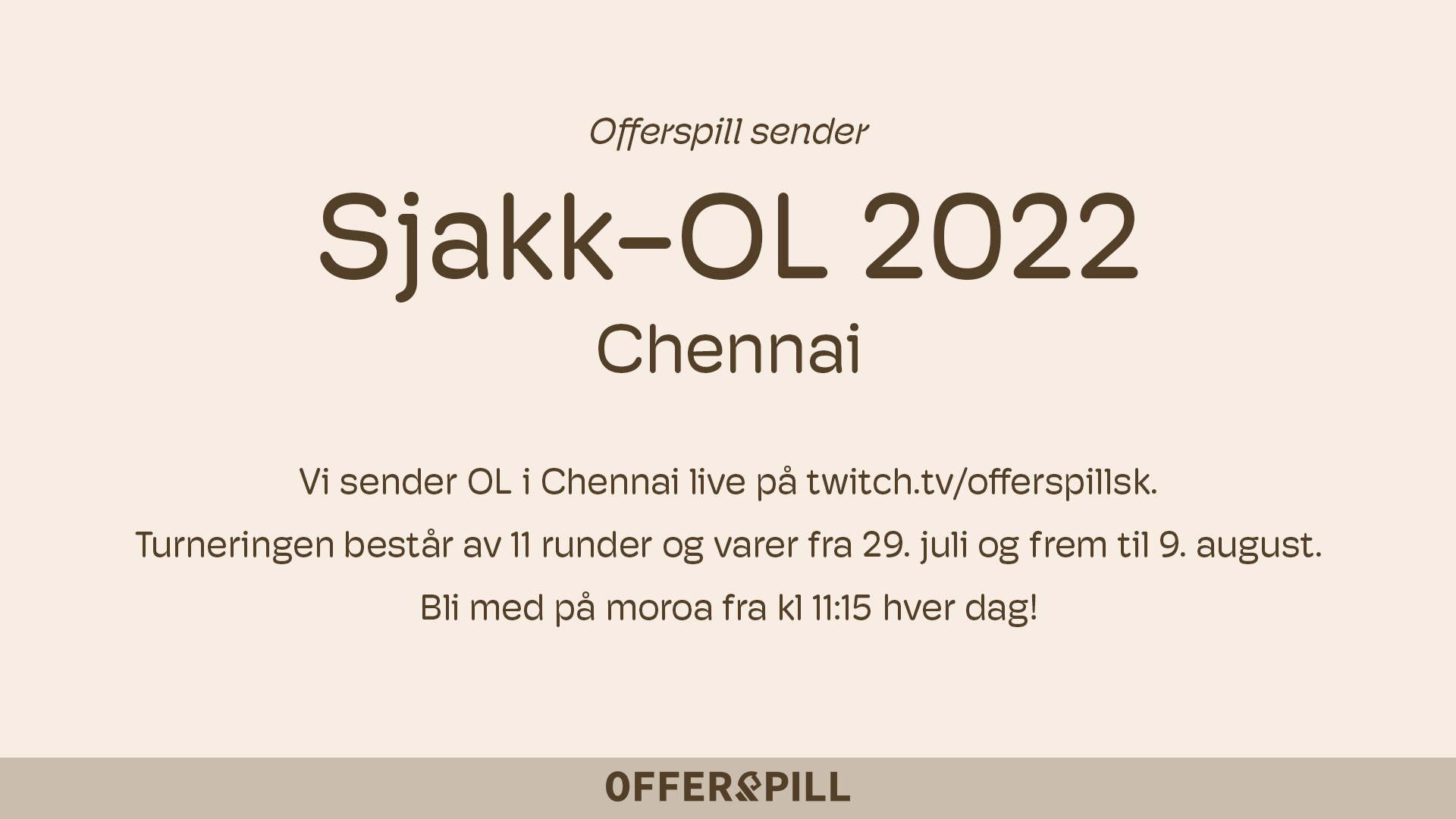 Offerspill sender Sjakk-OL